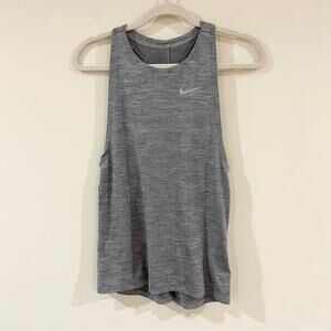 Nike Dri-Fit Women's Gray Athletic Tank Top Racer Back size XS Split Back